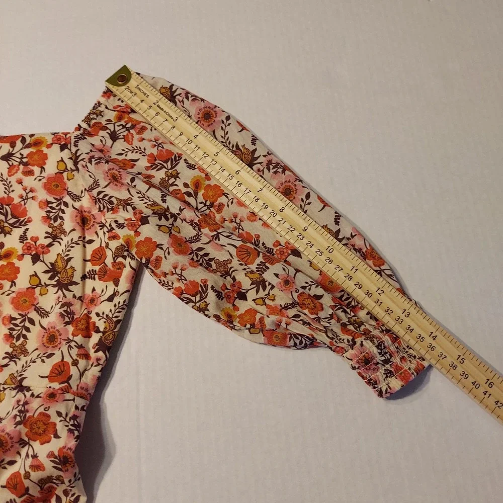 Fall Dress Toddler Girls Orange Pink Brown Floral Bohemian